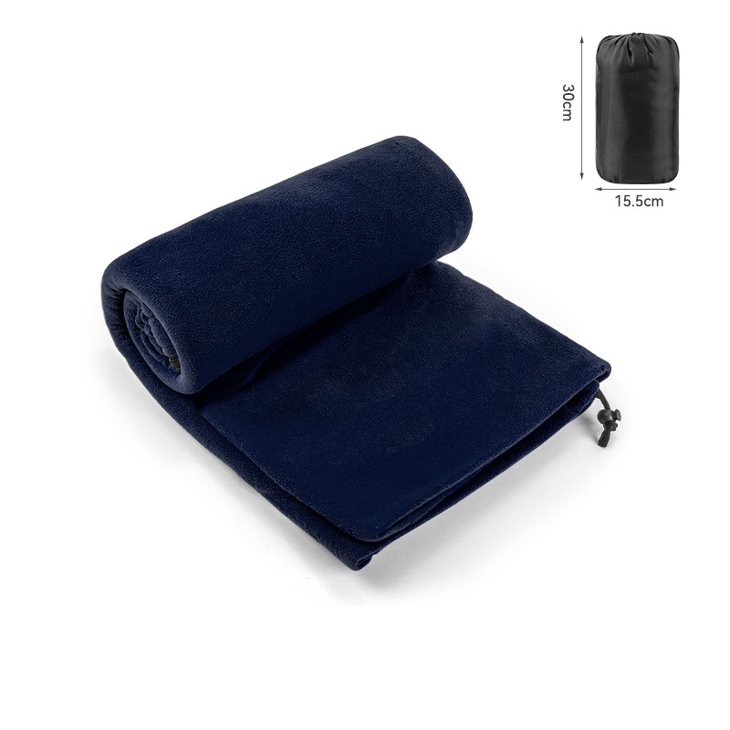 V888-ELOSUNG32571-202506241143-00 Dark Blue Versatile Double-Sided Fleece Bag Liner - Lightweight & Portable Travel Blanket for Camping & Outdoors - Image 1