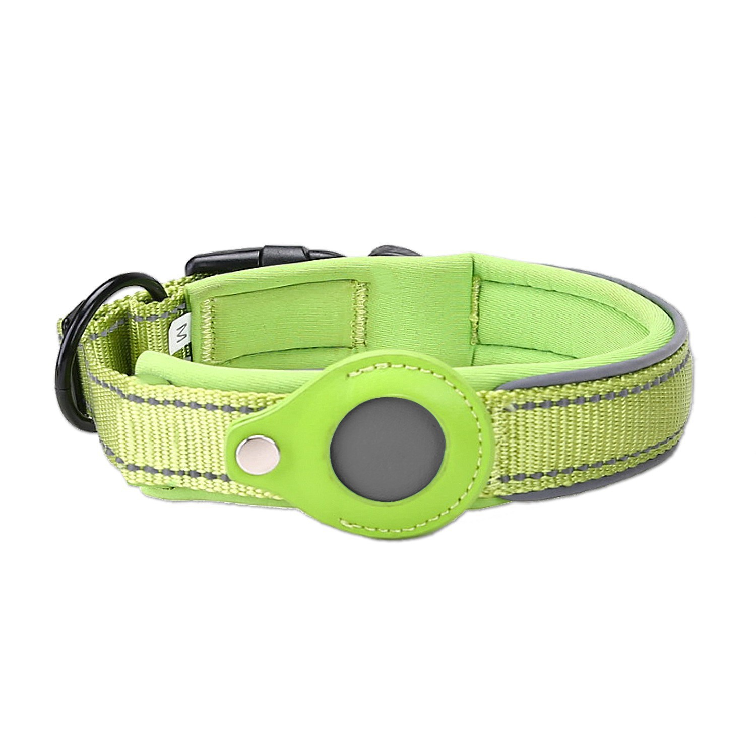 V888-ELOSUNG32689-202506301135-00 Size L Green Reflective Adjustable Anti-Lost Pet Collar (For Apple AirTag - Collar Only, Tracker Not Included) - Image 1