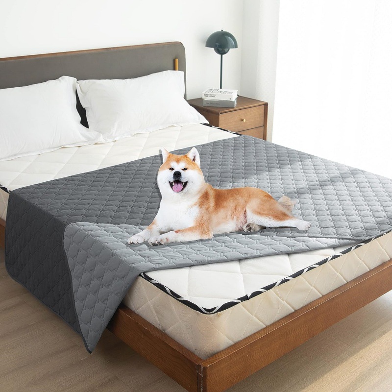 V888-ELOSUNG32695-202506300952-00 Grey 2-Sided Waterproof Pet Sofa Cover - Dog Bed Protector Blanket for Furniture, Couches & Car Seats (200x200cm, Machine Washable) - Image 1