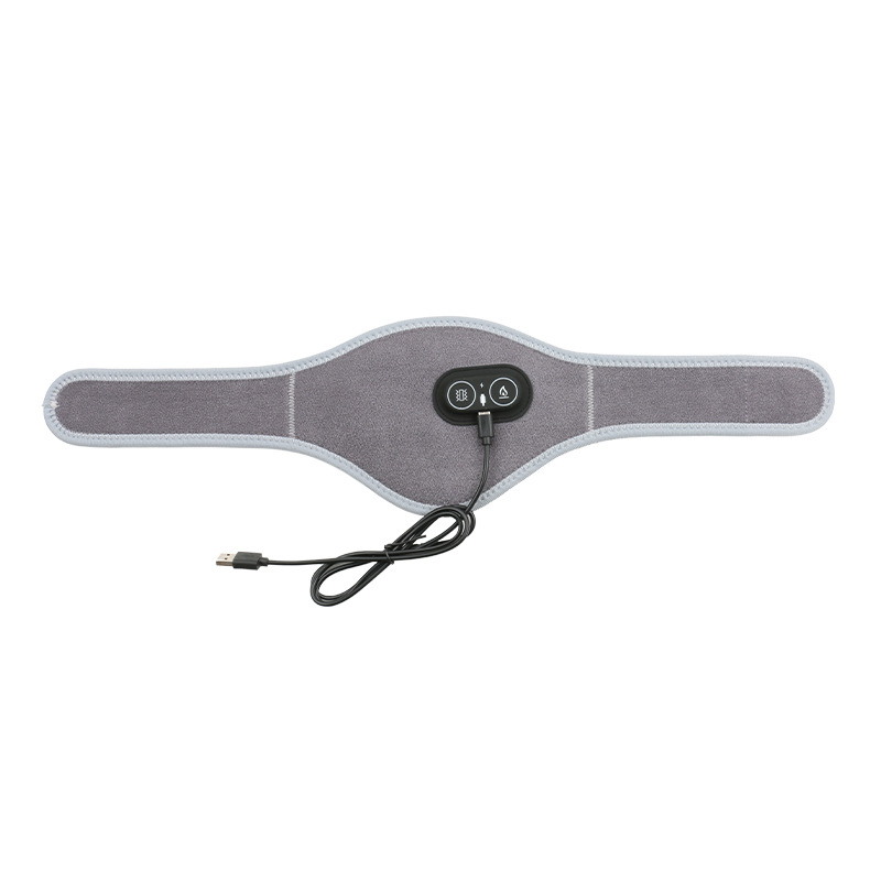 V888-ELOSUNG32771-202506301126-00 Dark Grey Heated Vibrating Neck Wrap - USB Powered Massager for Soothing Pain Relief with 3 Heat & 3 Vibration Modes - Image 1