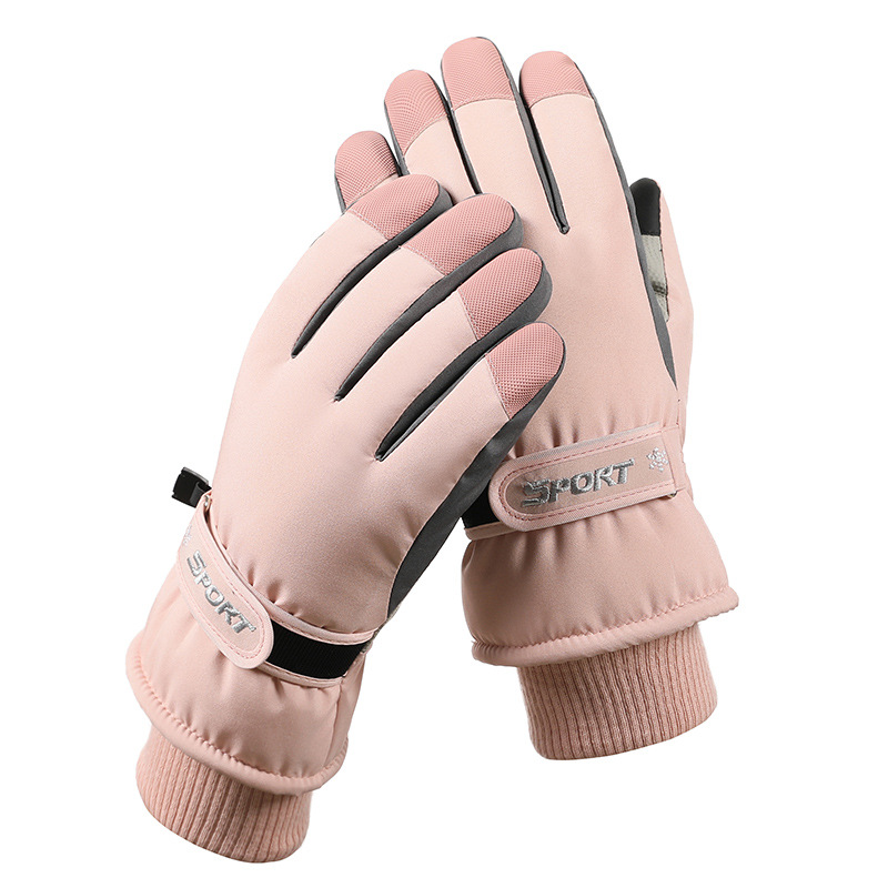 V888-ELOSUNG33356-202506191231-00 Men's Black-white Color Combination Top-Rated Waterproof Touchscreen Ski Gloves - Fleece-Lined for Men & Women - Image 1