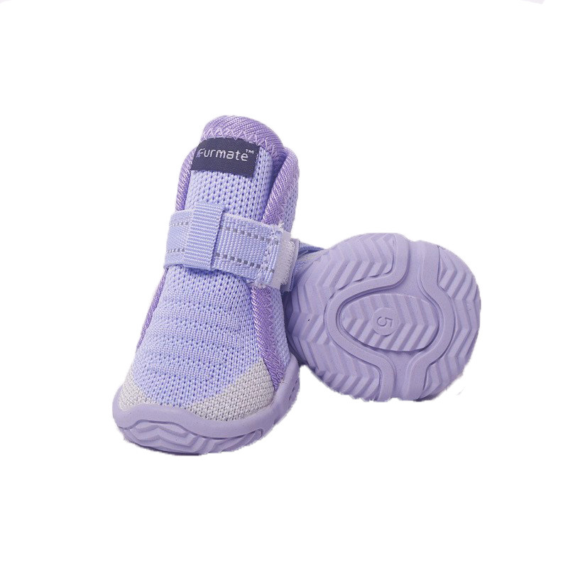 V888-ELOSUNG33374-202506191310-00 3# Purple Breathable Woven Dog Shoes for Small to Medium Dogs - Non-Slip, Durable, Anti-Dirty Paw Protectors - Image 1