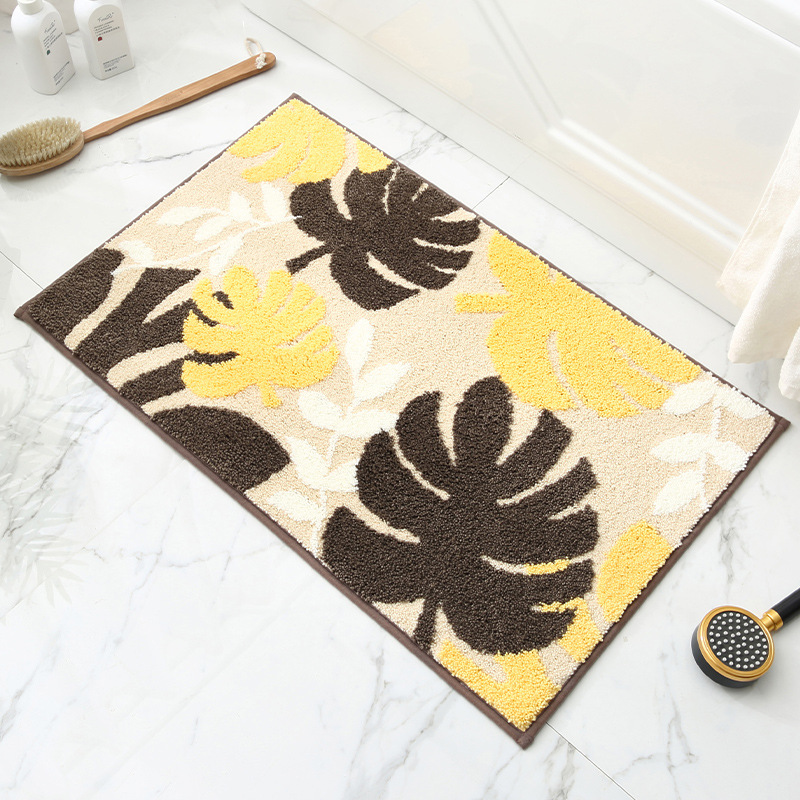V888-ELOSUNG33534-202506301035-00 Garden of Gold Jacquard Bathroom Mat - Super Absorbent Non-Slip Rug (40x60cm), Toilet Floor Mat for Bathroom/Bedroom/Entryway - Image 1