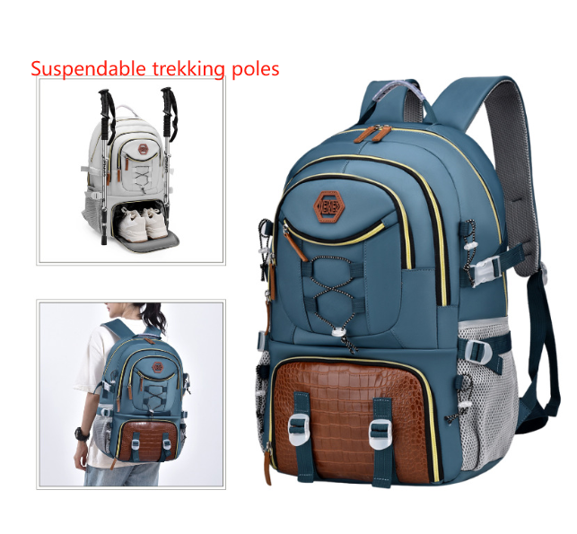 V888-ELOSUNG33668-202507021030-00 Green Stylish Large Capacity Backpack - Water-Resistant Oxford Rucksack for Travel, School & Daily Use - Image 1