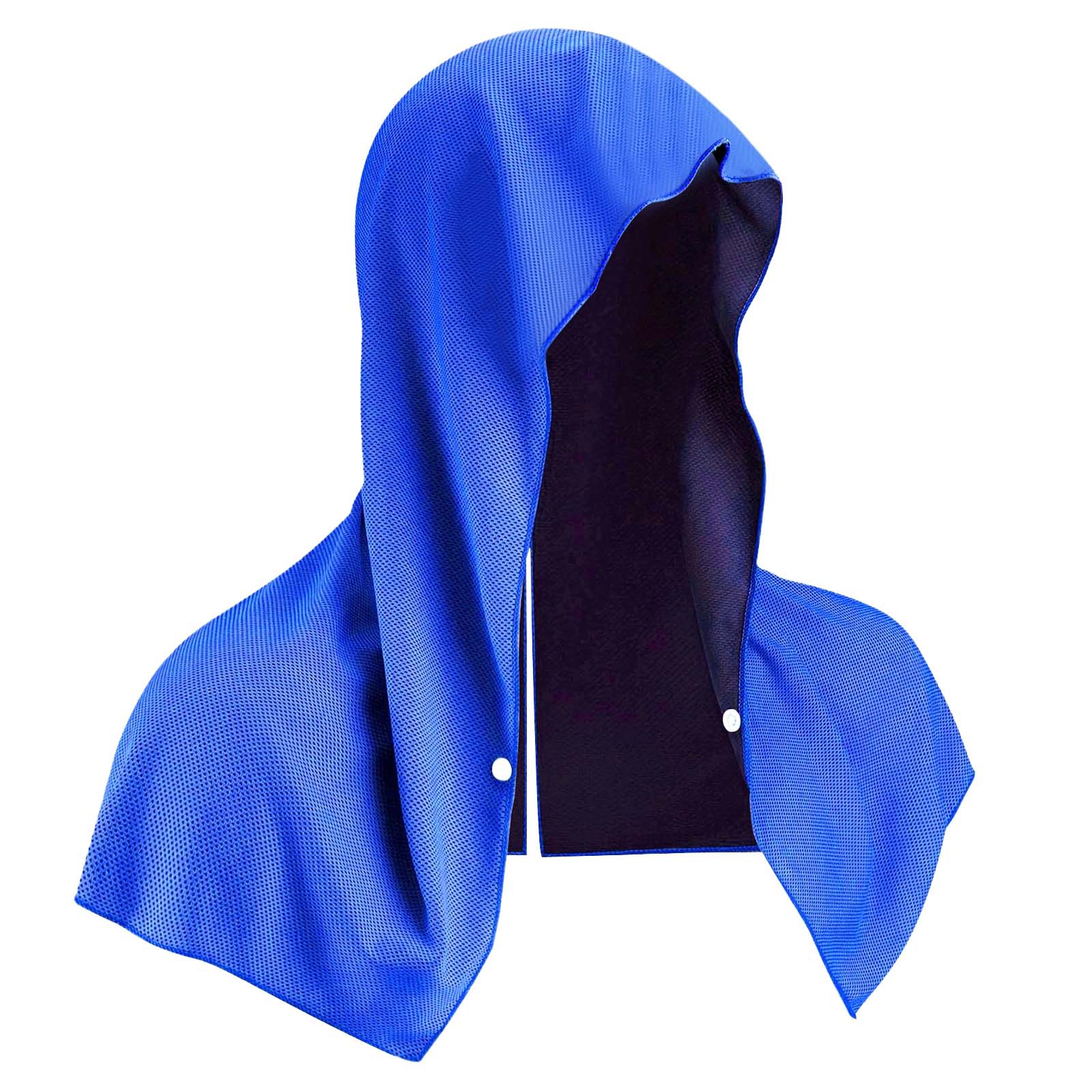 V888-ELOSUNG33715-202507160946-00 Dark Blue 5-Pack Instant Cooling Towel Set - UPF Sun Protection Hooded Ice Towels for Sports & Outdoor Activities - Image 1