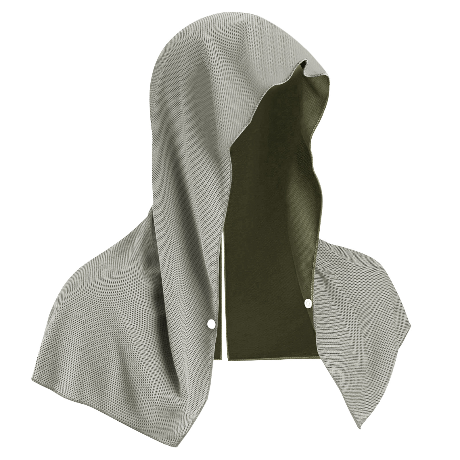 V888-ELOSUNG33719-202507160947-00 Grey 5-Pack Instant Cooling Towel Set - UPF Sun Protection Hooded Ice Towels for Sports & Outdoor Activities - Image 1