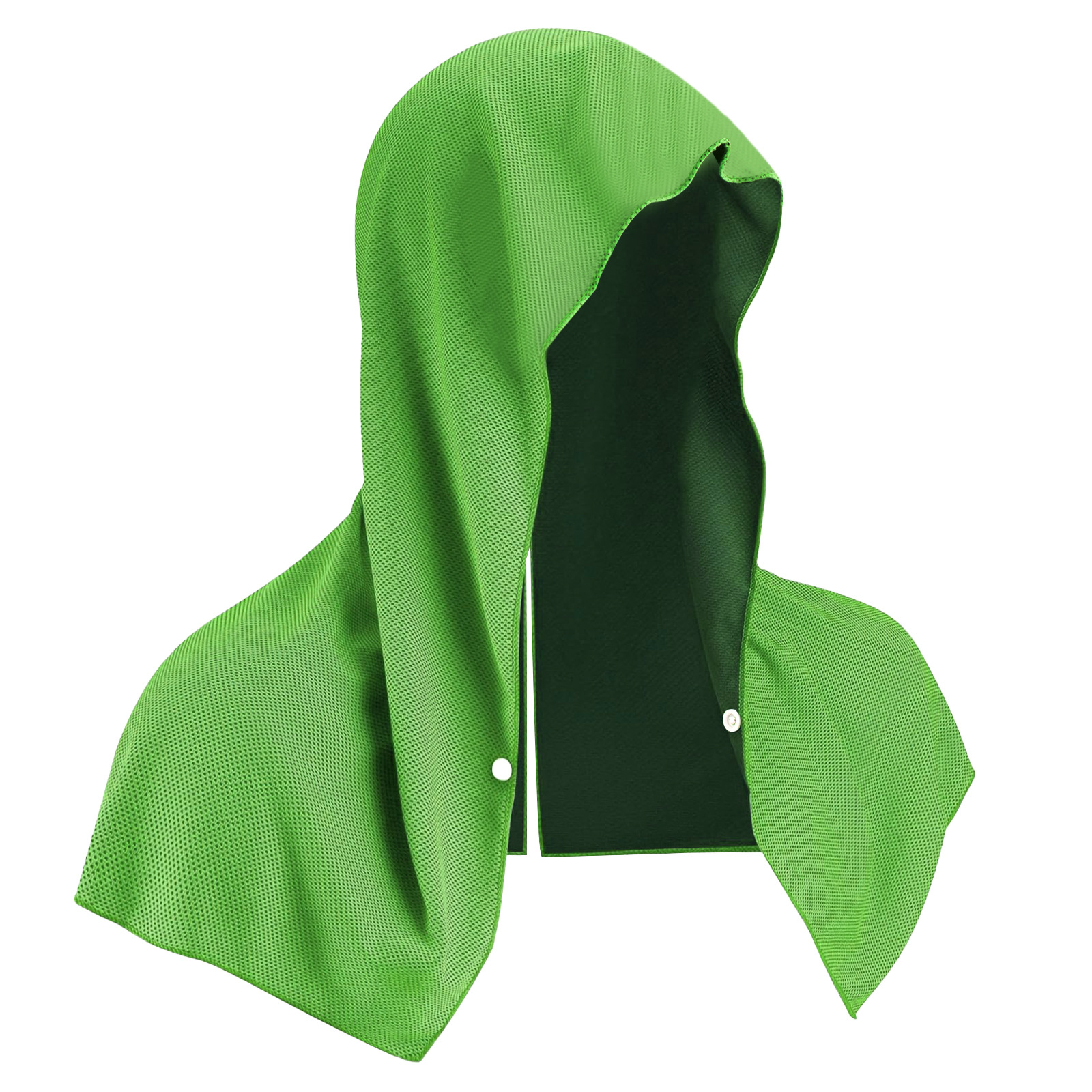 V888-ELOSUNG33720-202507160947-00 Green 5-Pack Instant Cooling Towel Set - UPF Sun Protection Hooded Ice Towels for Sports & Outdoor Activities - Image 1