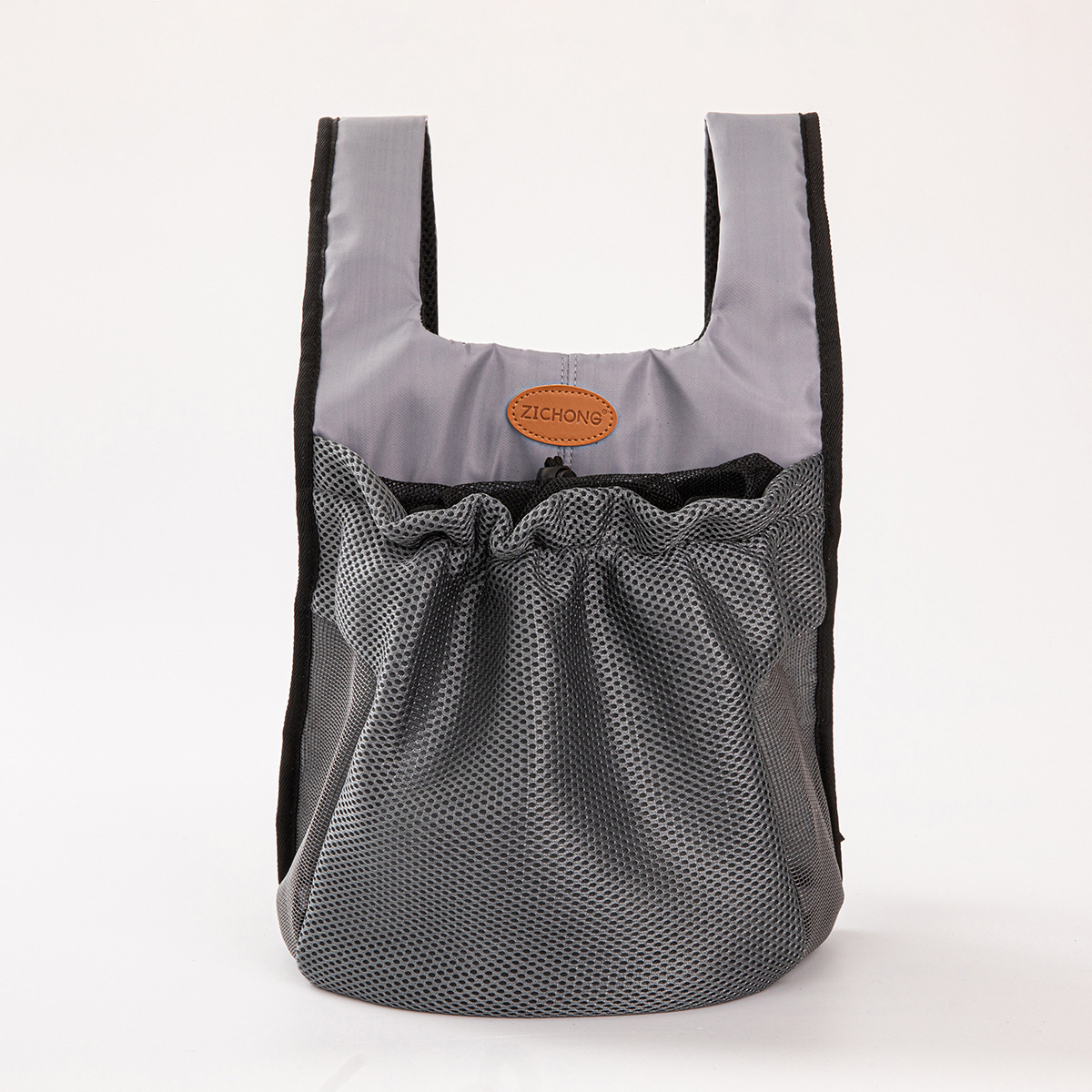 V888-ELOSUNG33824-202509011326-00 L Grey Hands-Free Pet Carrier Backpack for Small Dogs & Cats - Breathable Chest Pack for Outdoor Travel & Hiking - Image 1