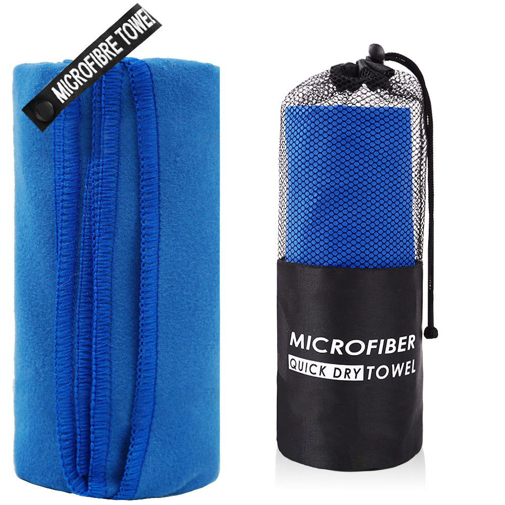 V888-ELOSUNG33850-202509041432-00 2-Piece Dark Blue Quick-Dry Microfiber Sports Towel with Travel Case - Compact & Absorbent for Gym, Swimming & Camping - Image 1