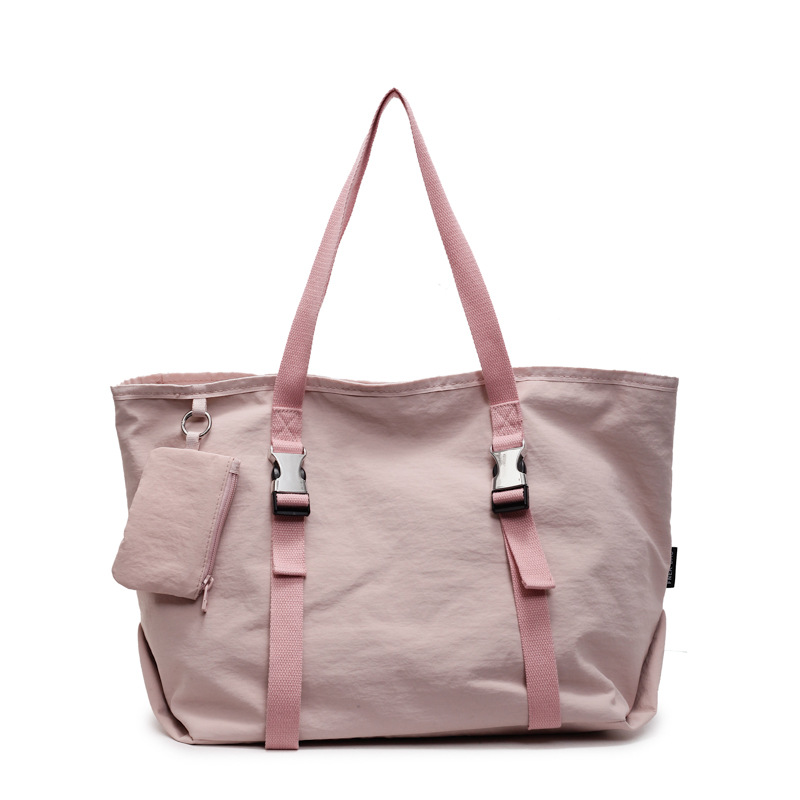 V888-ELOSUNG33905-202509111141-00 Pink Modern Utility Tote Bag for Women - Large Capacity Shoulder Bag with Detachable Pouch for Work, School & Travel - Image 1