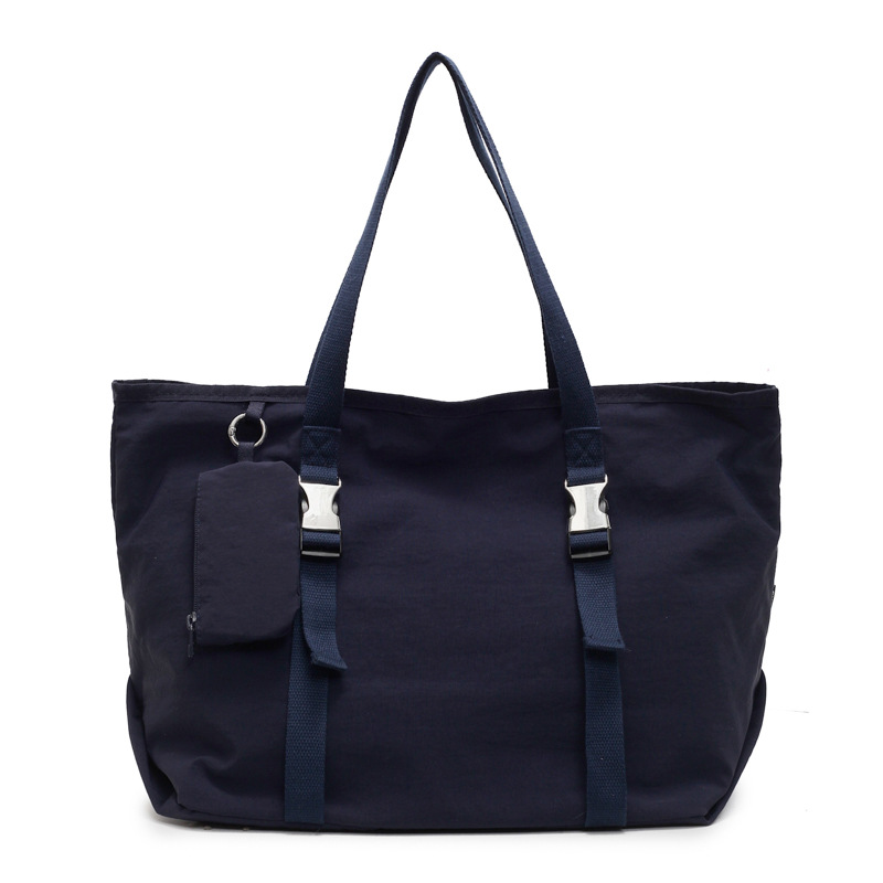 V888-ELOSUNG33908-202509111141-00 Navy Blue Modern Utility Tote Bag for Women - Large Capacity Shoulder Bag with Detachable Pouch for Work, School & Travel - Image 1