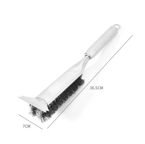 V888-ELOSUNG33923-202509220954-00 Stainless Steel Handle Heavy Duty BBQ Grill Brush - Stainless Steel Wire Cleaner with Scraper for Effortless Grate Cleaning - Image 1