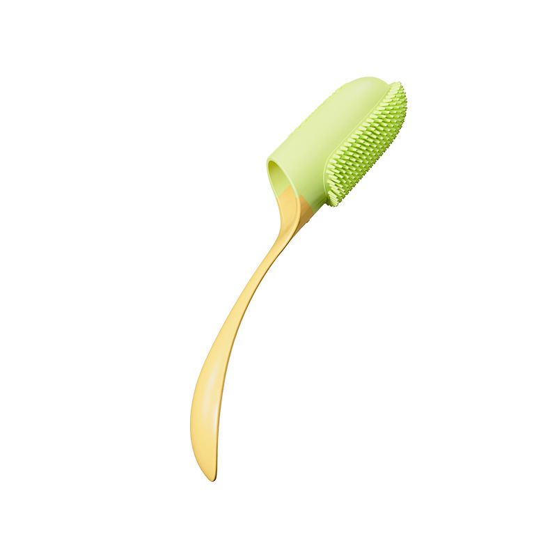 V888-ELOSUNG33942-202509221011-00 Yellow 5-Pack Pet Finger Toothbrush Set for Dogs & Cats - Soft Silicone Dental Care Brush for Healthy Gums & Teeth - Image 1