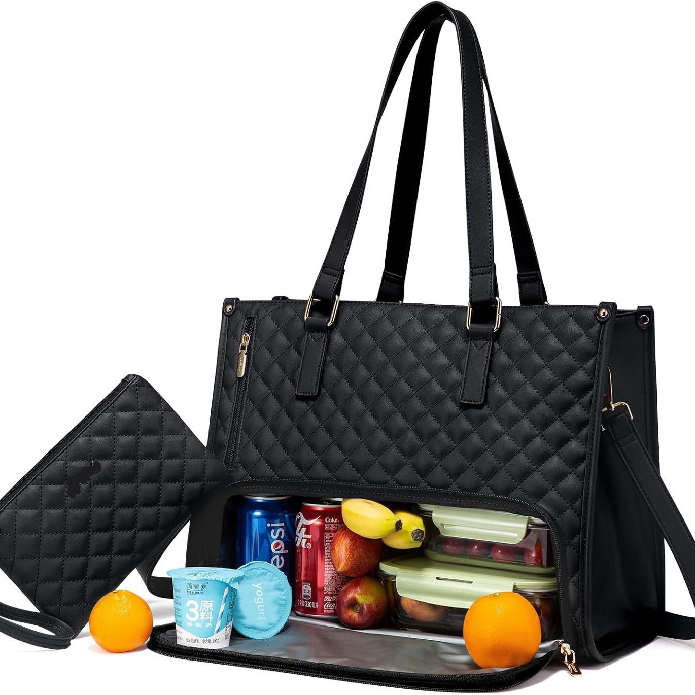 V888-ELOSUNG34238-202506241123-00 Black Insulated Lunch Bag and Laptop Cooler - Perfect for Keeping Food Fresh - Image 1