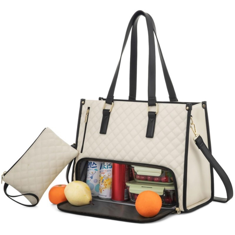 V888-ELOSUNG34239-202506241123-00 Off White Insulated Lunch Bag and Laptop Cooler - Perfect for Keeping Food Fresh - Image 1