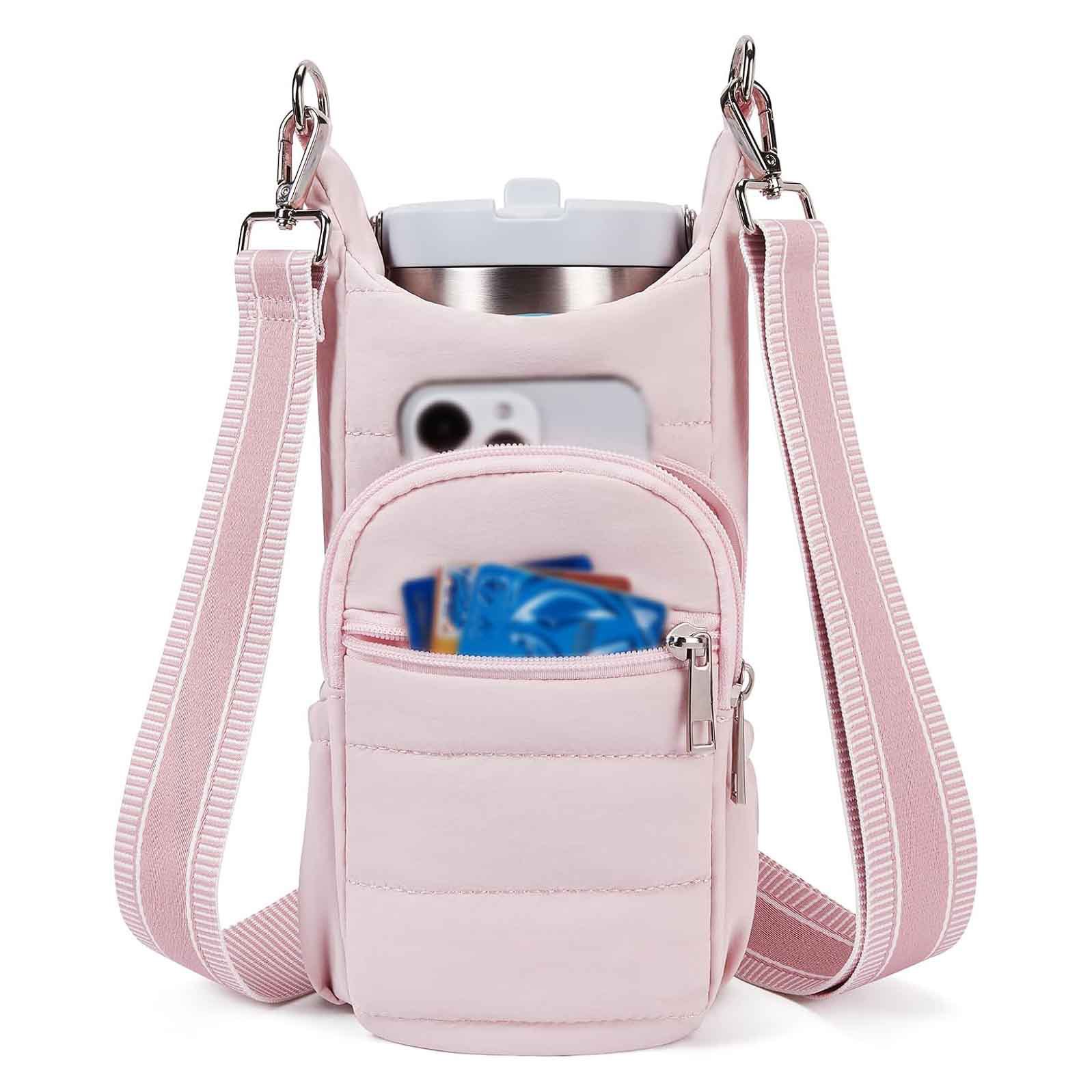 V888-ELOSUNG34254-202506241128-00 Pink Women's Crossbody Water Bottle Bag-Perfect for Hiking and Cycling - Image 1