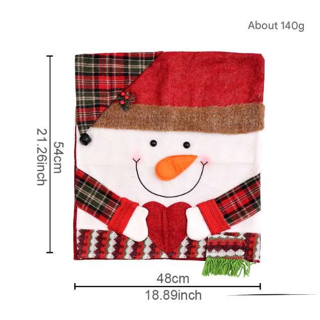 V888-ELOSUNG34369-202507071021-00 Festive Christmas Dining Chair Covers | Santa, Snowman & Reindeer Character Slipcovers - Image 1