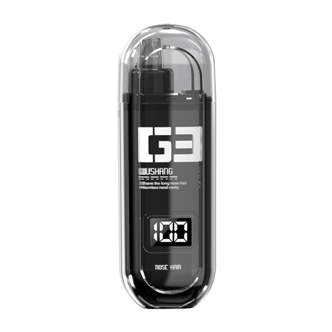 V888-ELOSUNG34380-202507081111-00 Black Painless Electric Nose & Ear Hair Trimmer - USB-C Rechargeable Grooming Tool with LED Battery Display for Men and Women - Image 1