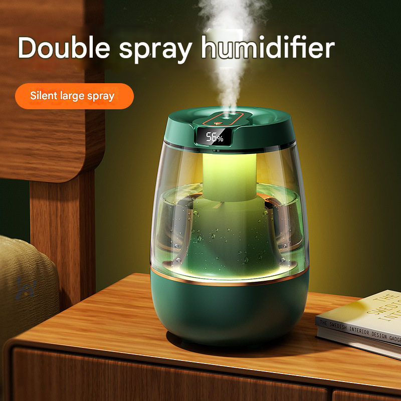 V888-ELOSUNG34472-202507180916-00 Green 3.5L Smart Cool Mist Humidifier with Dual Nozzle & Digital Display - Ultra-Quiet Air Purifier for Bedroom and Office - Image 1