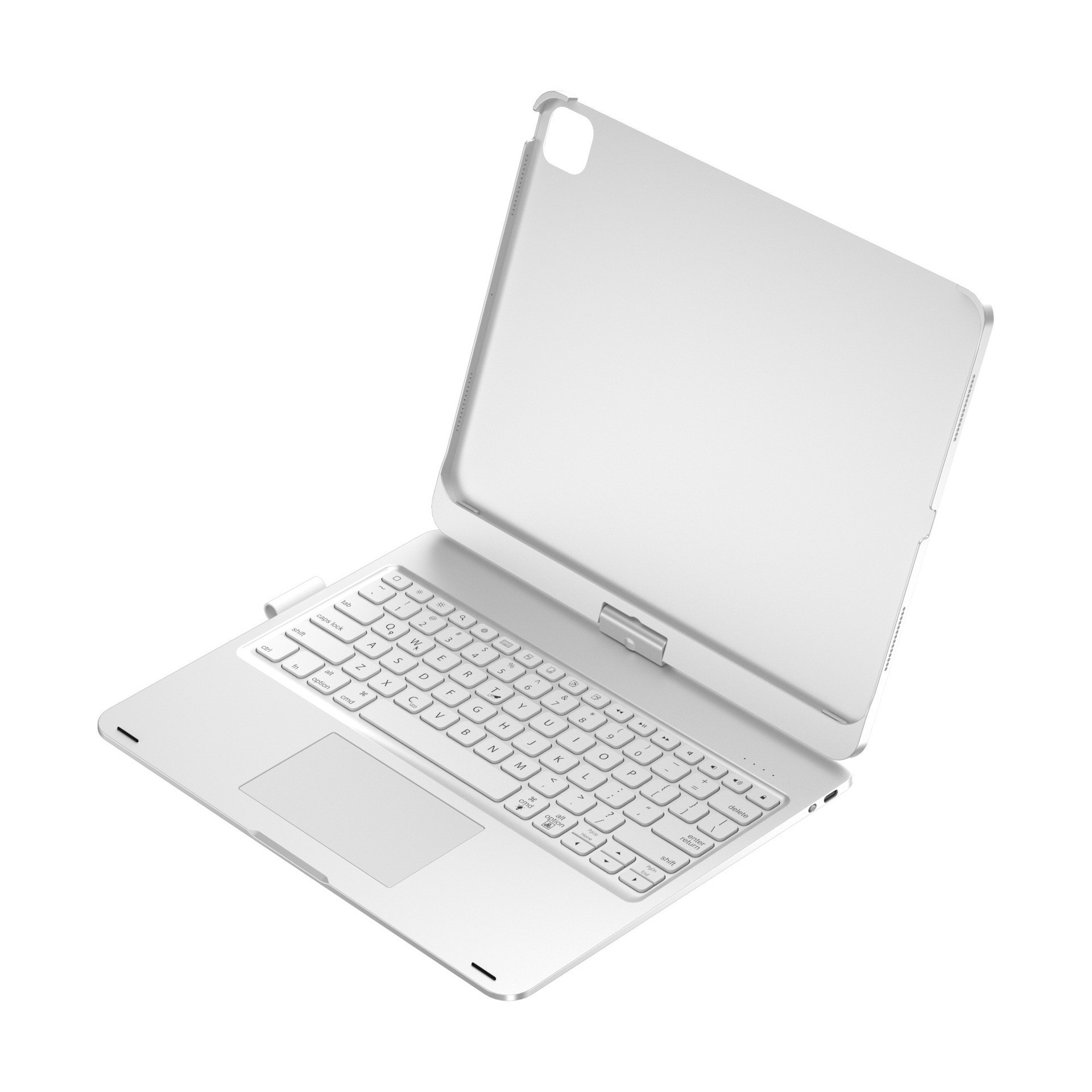 V888-ELOSUNG34501-202507211315-00 Silver Magic Keyboard Case for ipad Air6/Air7 11-inch, Bluetooth Keyboard with RGB Backlight & Precision Trackpad - Image 1