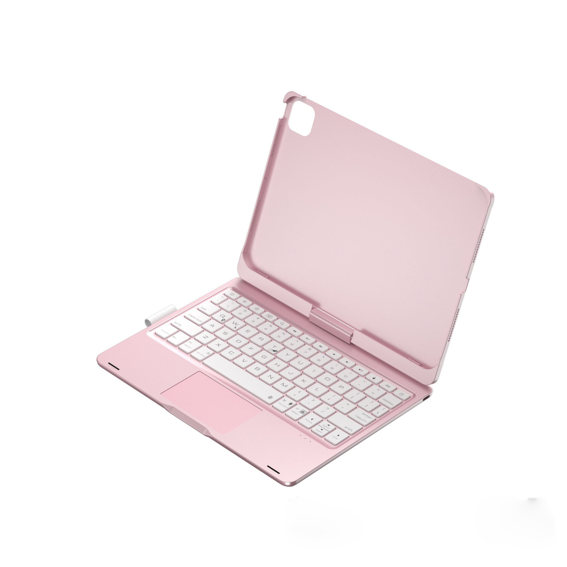 V888-ELOSUNG34502-202507211315-00 Rose gold Magic Keyboard Case for ipad Air6/Air7 11-inch, Bluetooth Keyboard with RGB Backlight & Precision Trackpad - Image 1