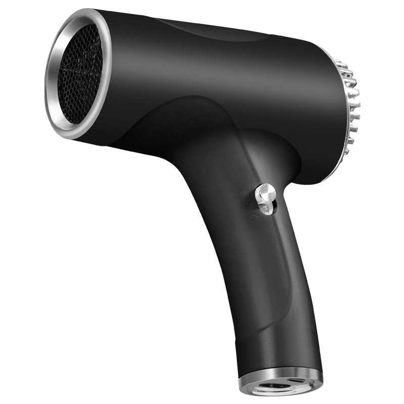 V888-ELOSUNG34532-202507250940-00 Black Ultra-Lightweight Ionic Cordless Hair Dryer, USB Rechargeable Portable Blow Dryer with Cool Air for Travel & Home - Image 1