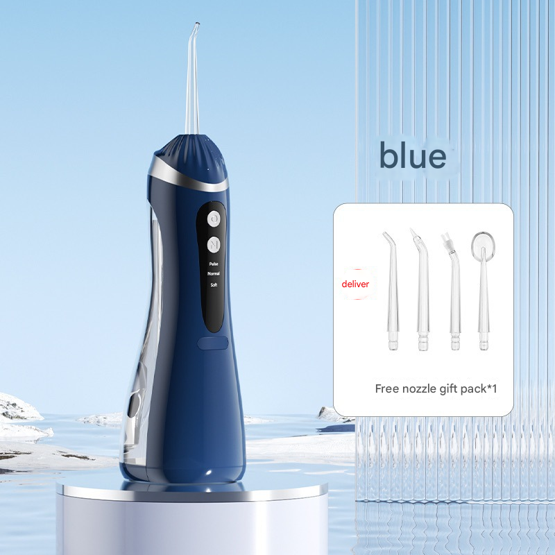 V888-ELOSUNG34544-202508041445-00 Blue Cordless Water Flosser & Oral Irrigator - Portable Teeth Cleaner with 3 Modes & 4 Jet Tips - Image 1