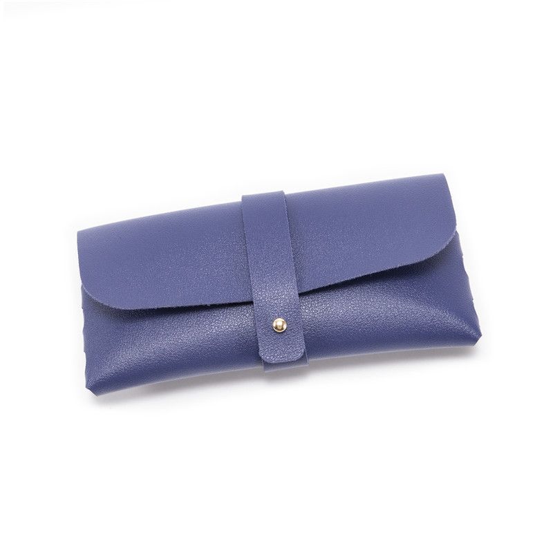 V888-ELOSUNG34609-202509220946-00 3-Pieces Blue Chic & Sleek PU Leather Soft Eyeglass Case - Protective Pouch for Sunglasses & Reading Glasses - Image 1