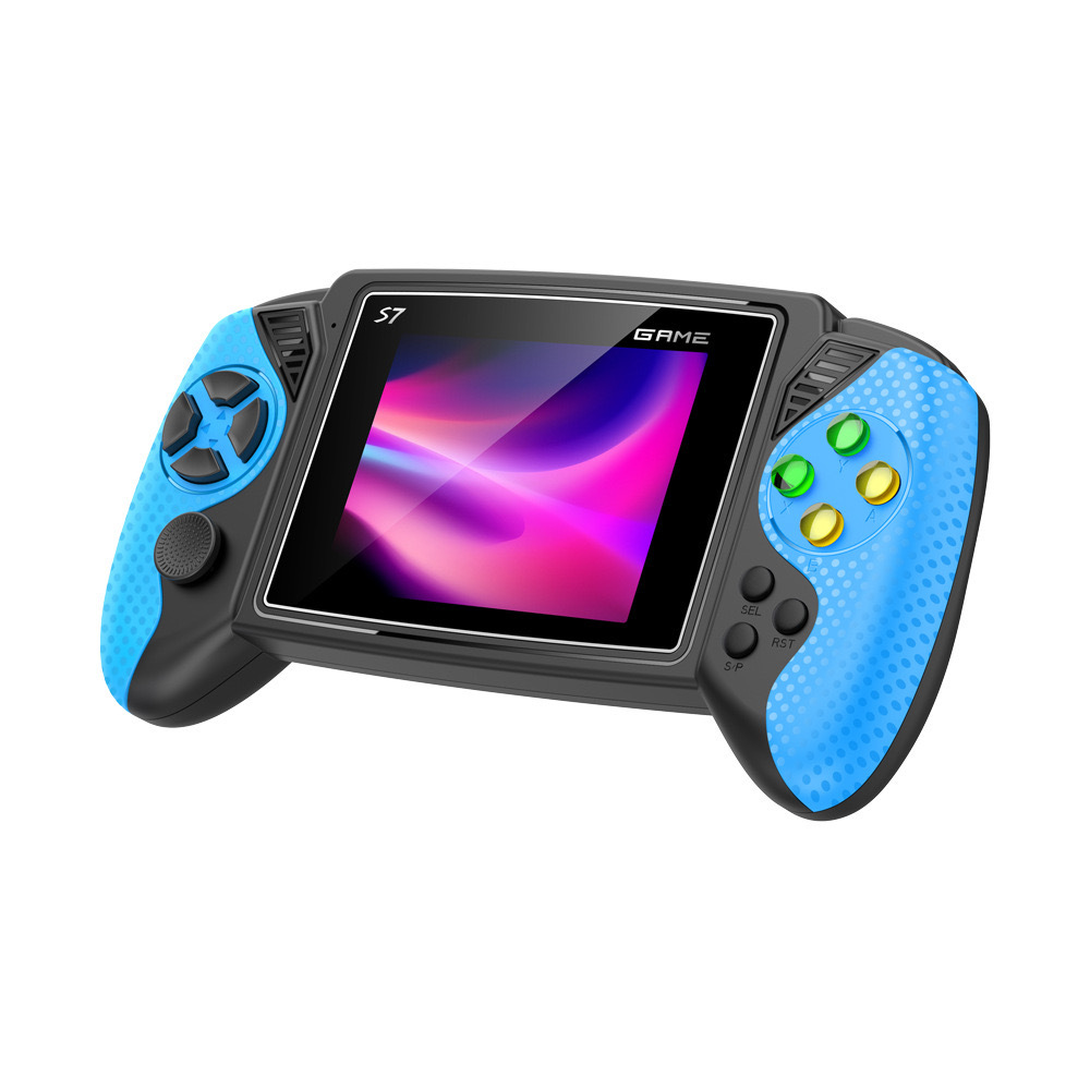V888-ELOSUNG35102-202506241001-00 S7 Trendy Joystick Handheld Game Console - 620 Built-in Games, TV Output, Crystal Buttons & 2-Player Support(blue) - Image 1