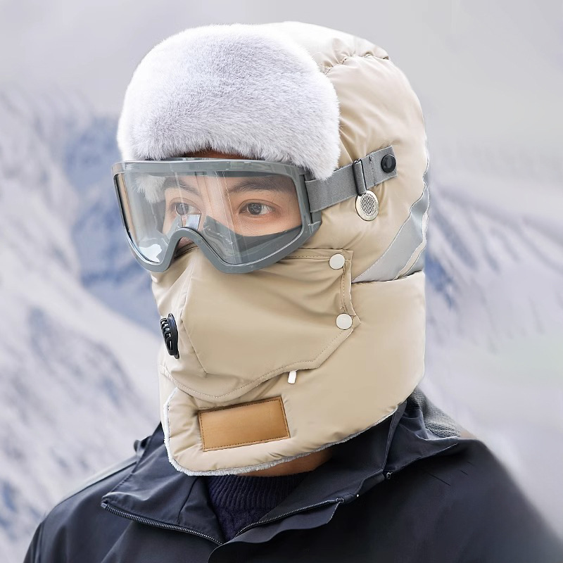 V888-ELOSUNG35282-202506241131-00 Anti-Fog Thermal Cycling hat - Reflective Safety & Voice Amplification(khaki) - Image 1