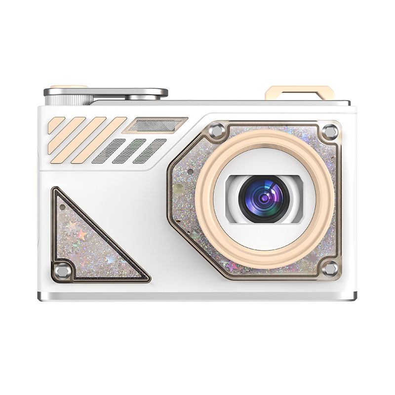 V888-ELOSUNG35331-202506251006-00 Glitter Sand Design 64MP HD Digital Camera with LED Fill Light & Auto Focus(white) - Image 1