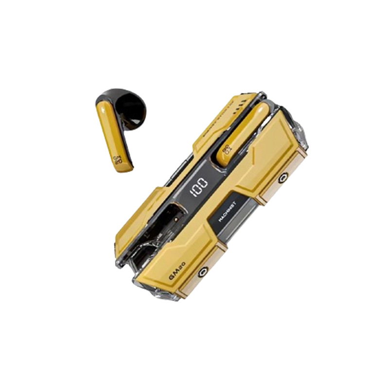 Futuristic TWS Gaming Earbuds - Bluetooth 5.3, Low Latency, HIFI Surround Sound, LED Display(yellow)