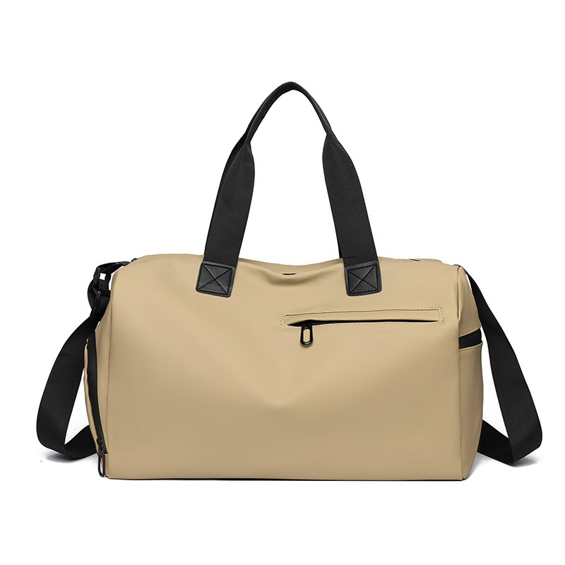 V888-ELOSUNG35501-202507021021-00 Large Capacity Travel Duffel Bag with Shoe Compartment & Wet Pocket - Multi-Purpose Gym & Weekend Bag(Khaki) - Image 1