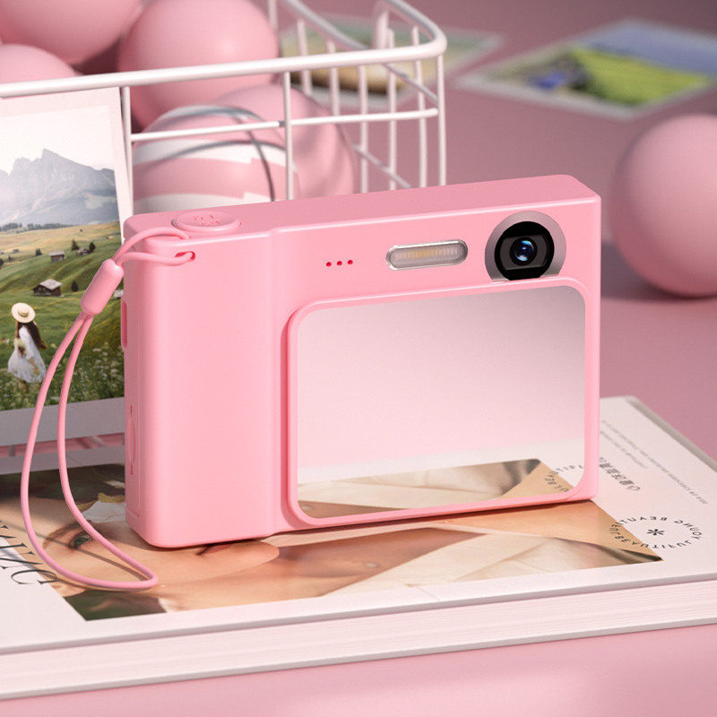 V888-ELOSUNG35515-202507021030-00 48MP Digital Camera for Kids & Beginners - 1080P Vlogging, 8x Zoom, Filters & Games(pink) - Image 1