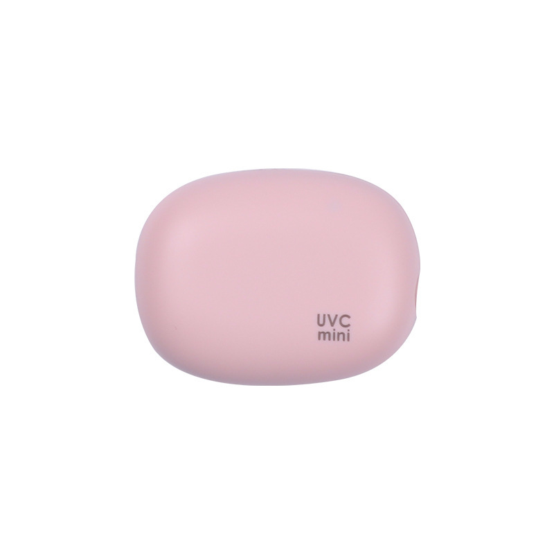 Portable UVC Toothbrush Sterilizer Case - 5-Minute Automatic Sanitizer, USB-C Rechargeable(pink)