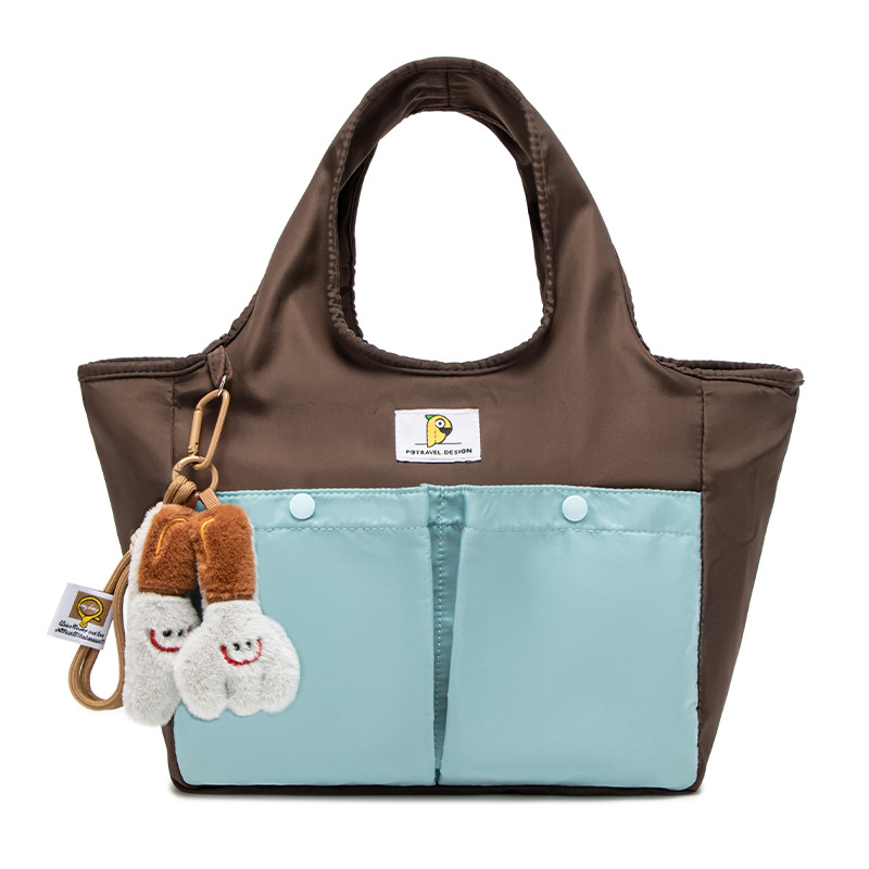 V888-ELOSUNG35572-202507041030-00 Insulated Lunch Tote Bag - Large Capacity, Multi-Pocket, Waterproof & Stain-Resistant Lining(browm) - Image 1