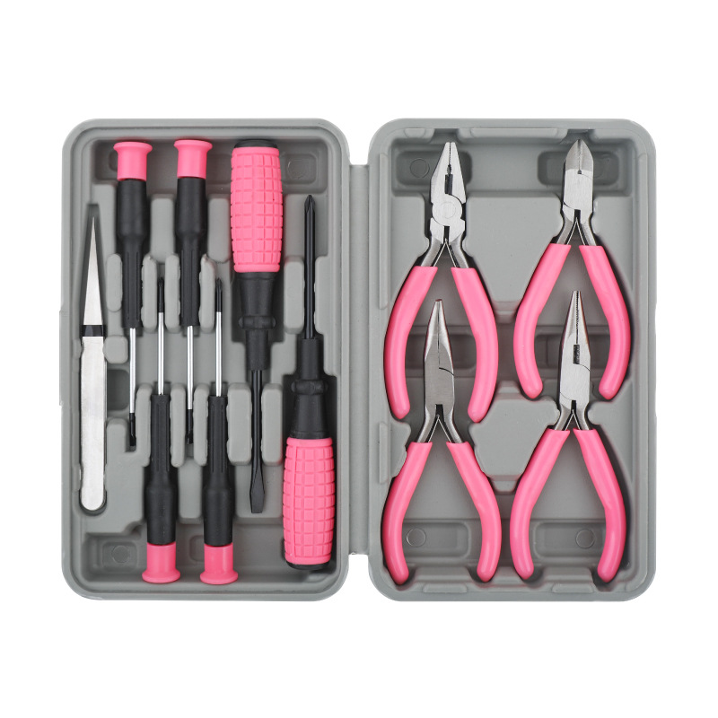 V888-ELOSUNG35762-202507250942-00 11-Piece Precision Craft & Jewelry Making Tool Kit with Portable Case - Pliers, Screwdrivers & Tweezers for DIY Projects(green) - Image 1