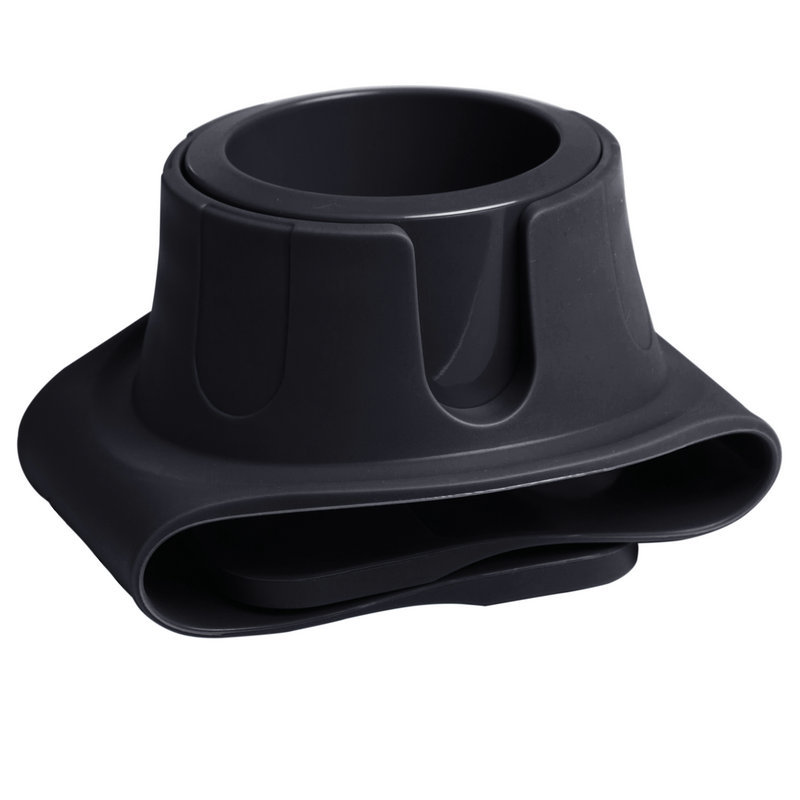 V888-ELOSUNG35925-202508280521-00 Flexible Anti-Spill Silicone Couch Arm Cup Holder - Sofa Armrest Drink Tray(black) - Image 1