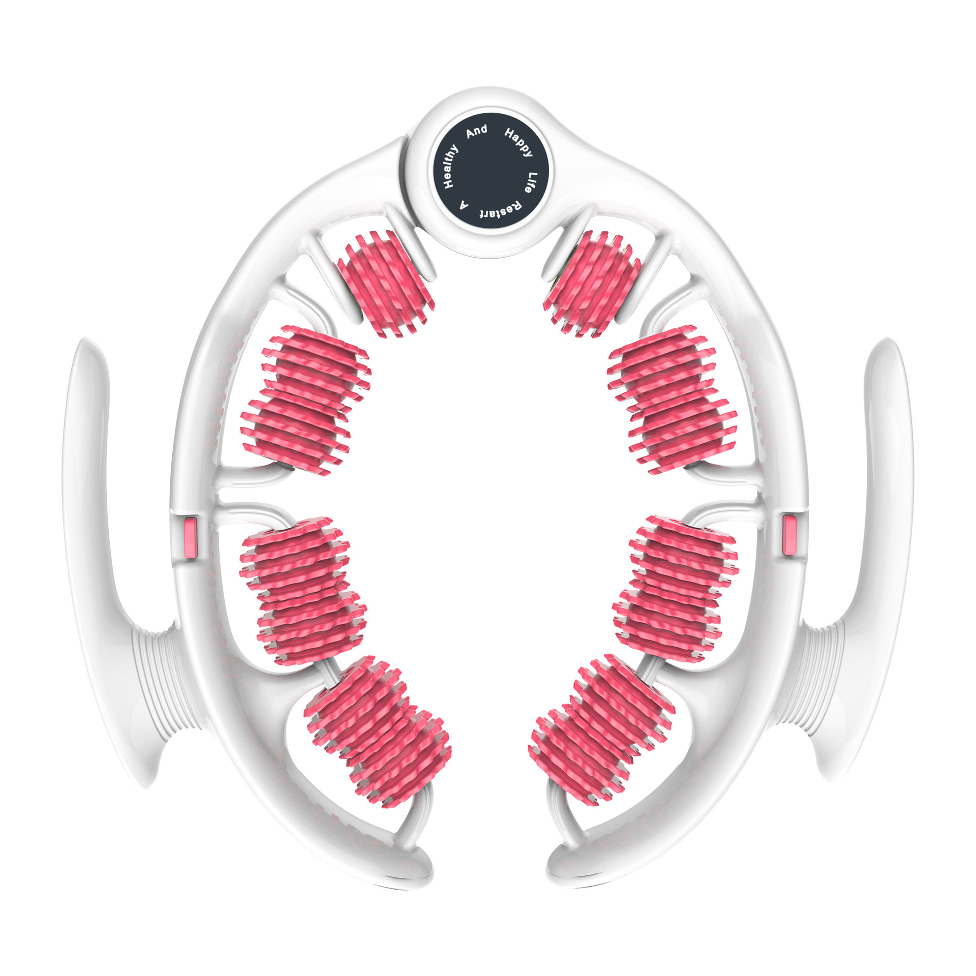 V888-ELOSUNG36045-202509081738-00 Pink U-Shape 360 Degree Massage Roller - Multi-Functional Leg, Arm & Neck Massager for Muscle Relief & Recovery - Image 1