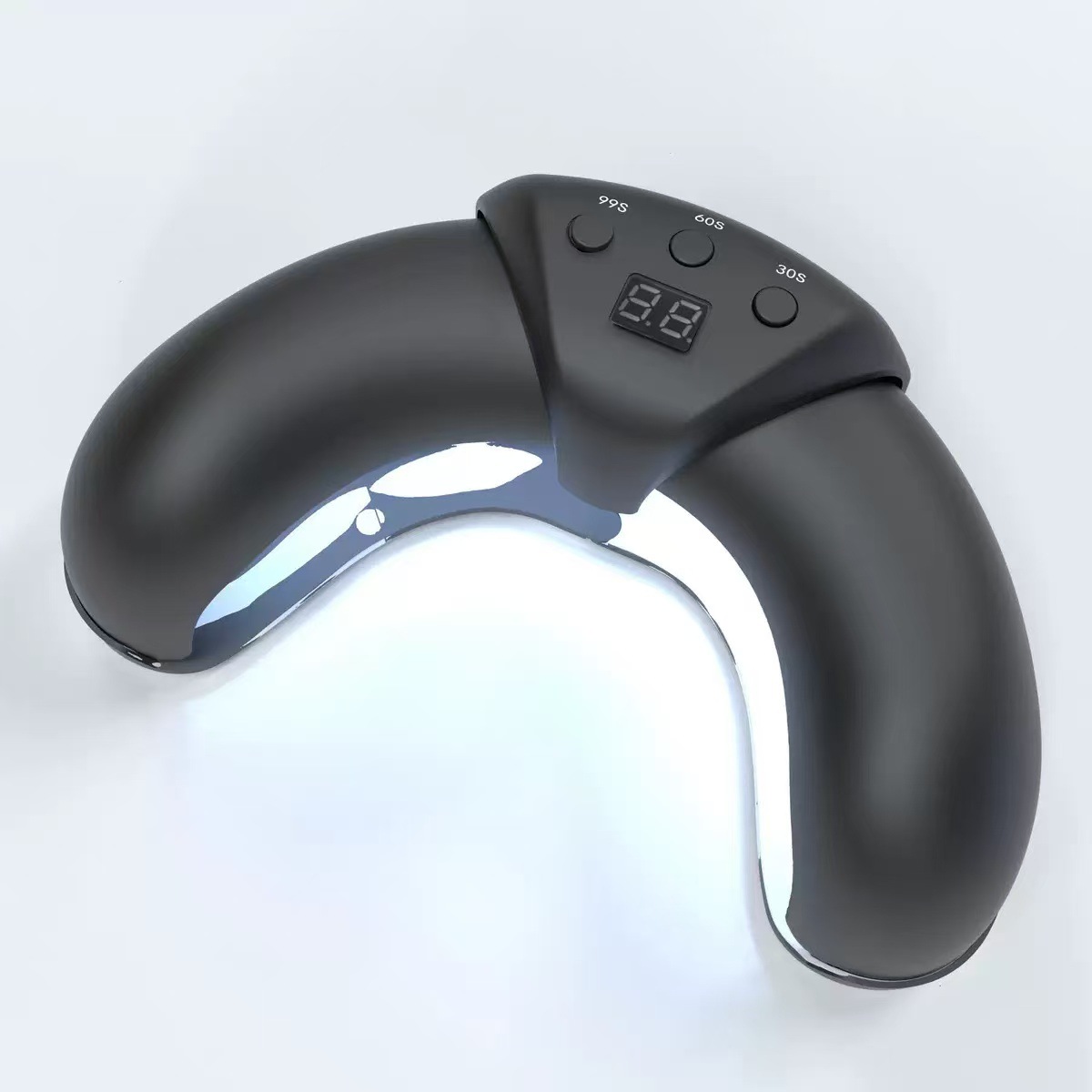 V888-ELOSUNG36053-202507250934-00 Black Portable UV LED Nail Lamp - Open Arch Dryer for Gel Polish with Smart Sensor & 3 Timers - Image 1