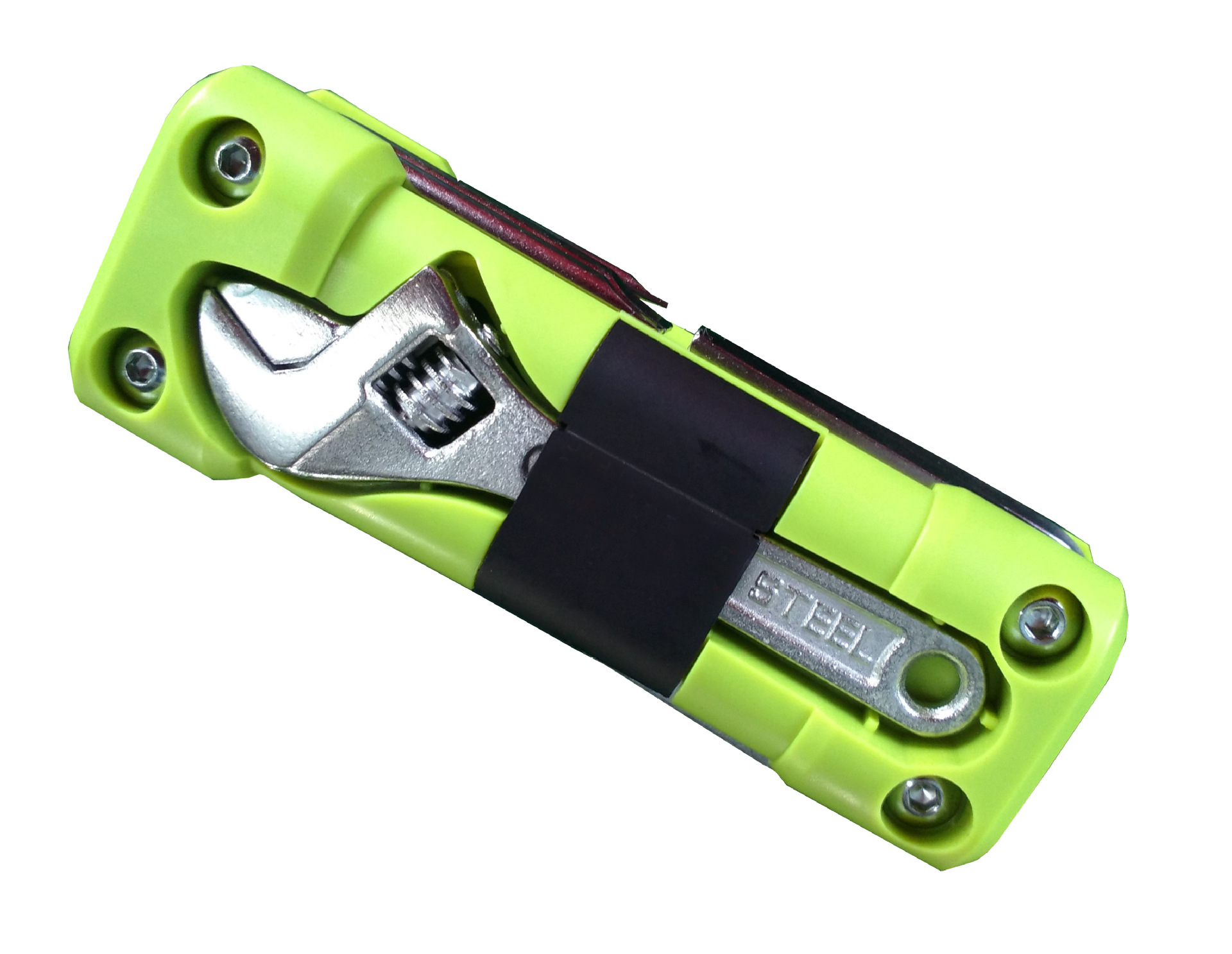 V888-ELOSUNG36183-202508071515-00 Green Versatile 16-in-1 Bike & Motorcycle Multi-Tool - Portable Repair Kit with Adjustable Wrench - Image 1