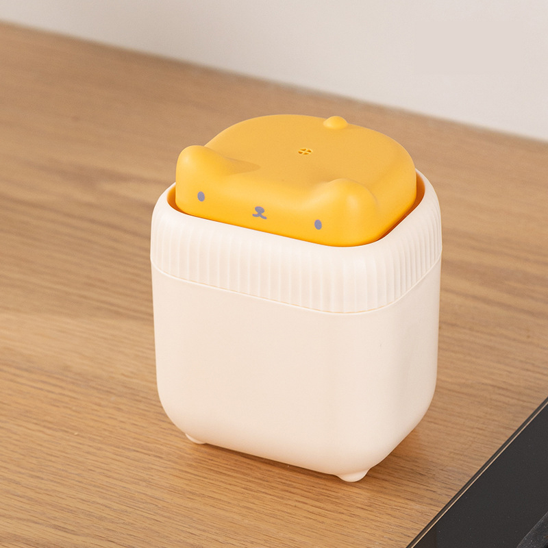 V888-ELOSUNG36191-202508111511-00 2 Pcs Yellow Cute Cat Press-to-Dispense Soap Pump & Sponge Caddy for Kitchen Sink - Image 1