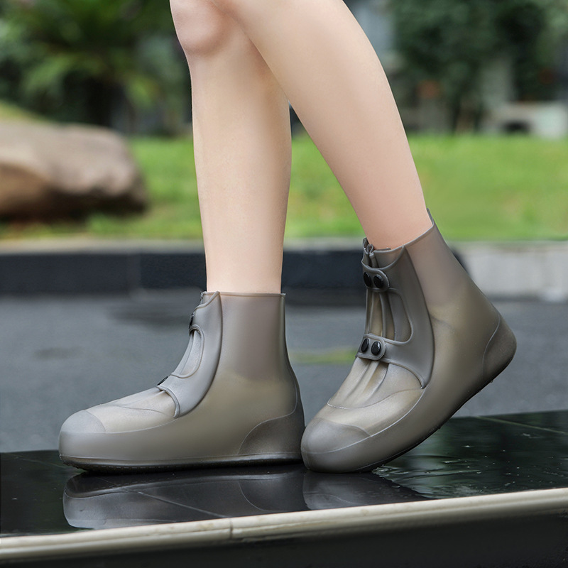 V888-ELOSUNG36237-202508131412-00 2 Pcs Size 3XL Dark Grey Reusable Waterproof Shoe Covers - Heavy Duty Non-Slip Rain Boot Protectors - Image 1
