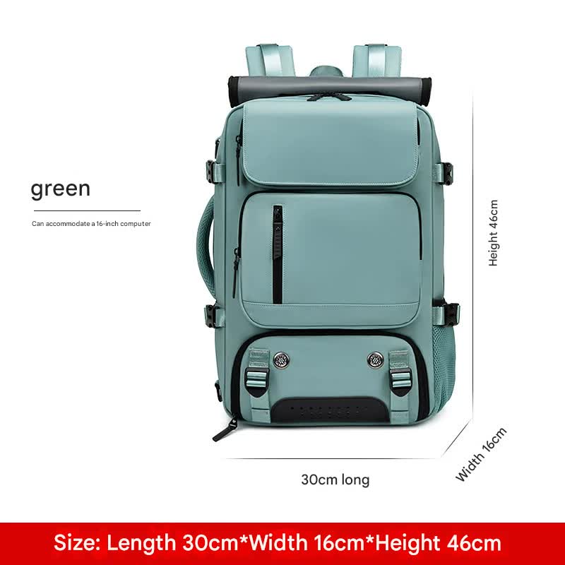V888-ELOSUNG37084-202509231336-00 4-in-1 Convertible Travel Backpack & Briefcase - Large Capacity, 16" Laptop Compartment, USB Port(Green) - Image 1