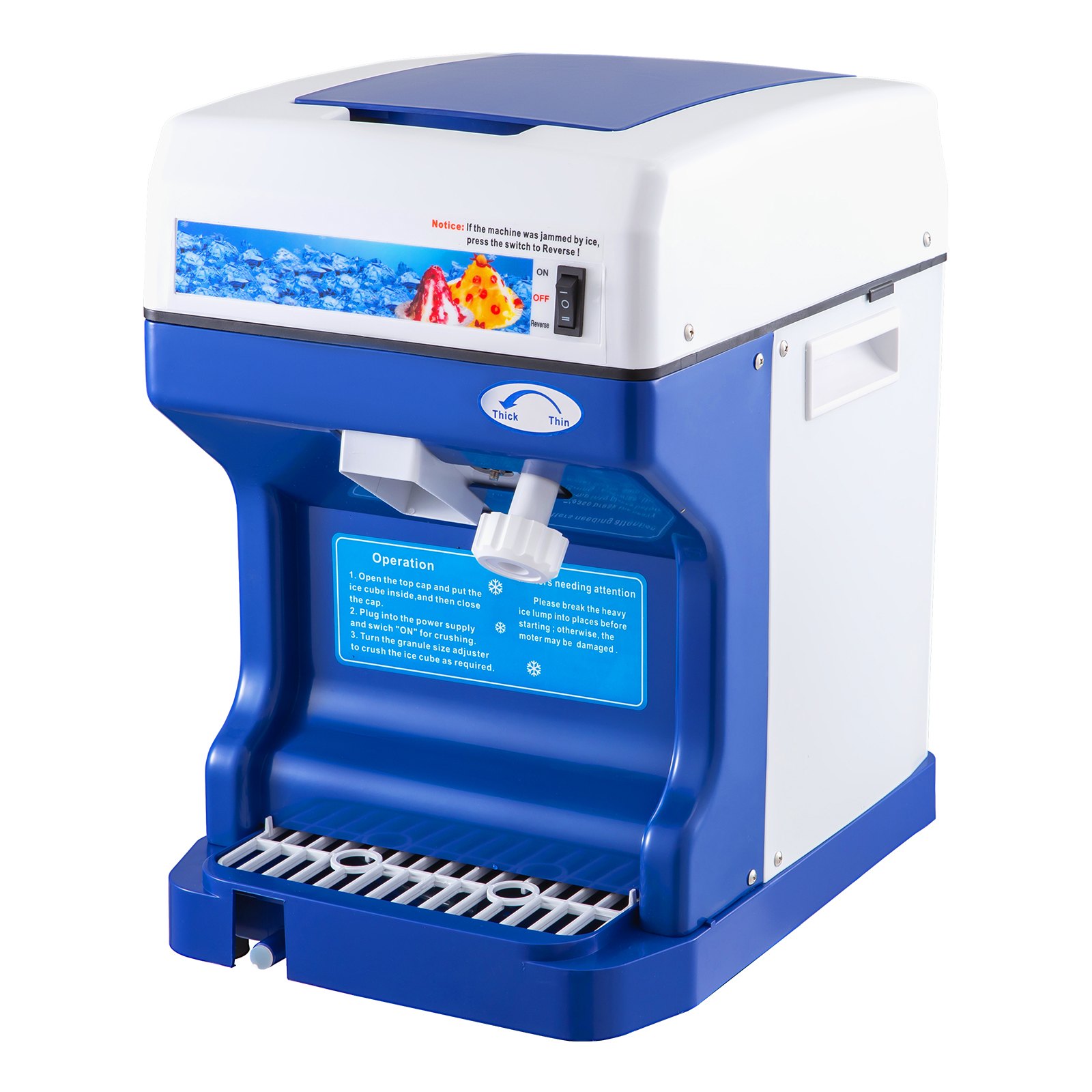 V952-BBJ168SY000000001V3-202508011853-00 VEVOR Ice Shaver 265LBS/Hour Snow Cone Frozen Ice Shaving Slushie Dessert Maker Stainless Steel Food Grade for Kitchen Home Bars - Image 1