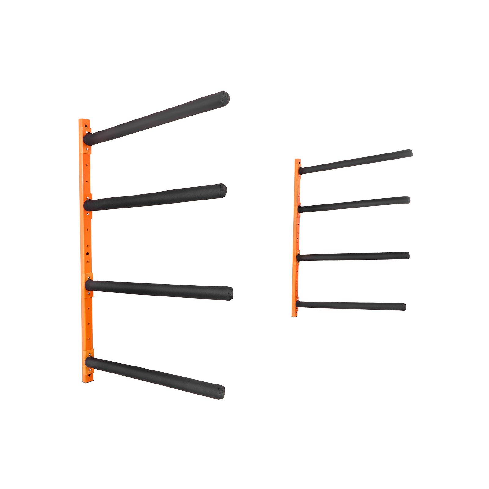V952-BGS4G0000000MMS6PV0-202508011756-00 VEVOR Wall Kayak Storage Rack, 4-Capacity Wall Mounted Kayak Holders for Kayak Canoe Paddle Board, Kayak Storage Hooks with Adjustable Padded Arms, 181.6 KG Load Kayak Hanger for Indoor Outdoor Garage - Image 1
