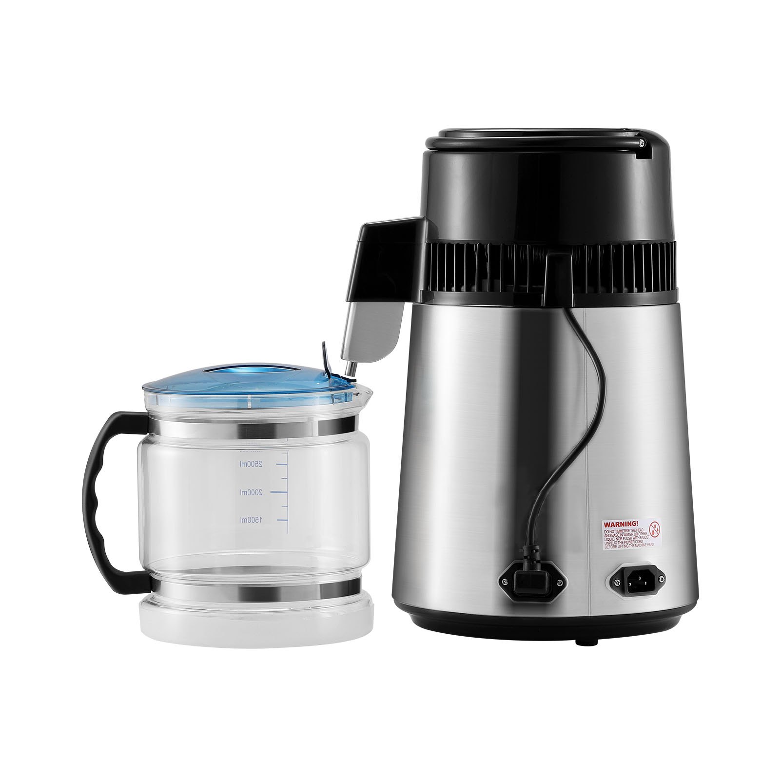 V952-BXGZLSJYS4LD2TK5LV3-202508012242-00 VEVOR Water Distiller, 4L 1.05 Gallon Pure Water Purifier Filter For Home Countertop, 750W Distilled Water Maker, Stainless Steel Interior Distiller Water Making Machine to Make Clean Water, Silvery - Image 1