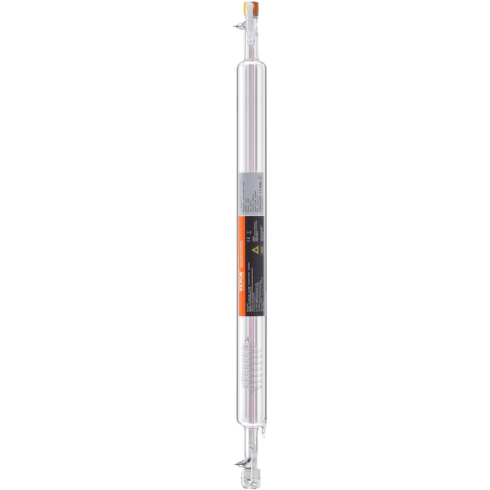 V952-CO2JGG50W00025GL9V9-202507141646-00 VEVOR Laser Tube, 50W CO2 Laser Tube for Laser Engraver and Cutter Machine, 850 mm Length, 50 mm Diameter, Glass Laser Cutting Tube with TEM00 Beam Mode, for Wood Acrylic Fabric Leather Bamboo - Image 1