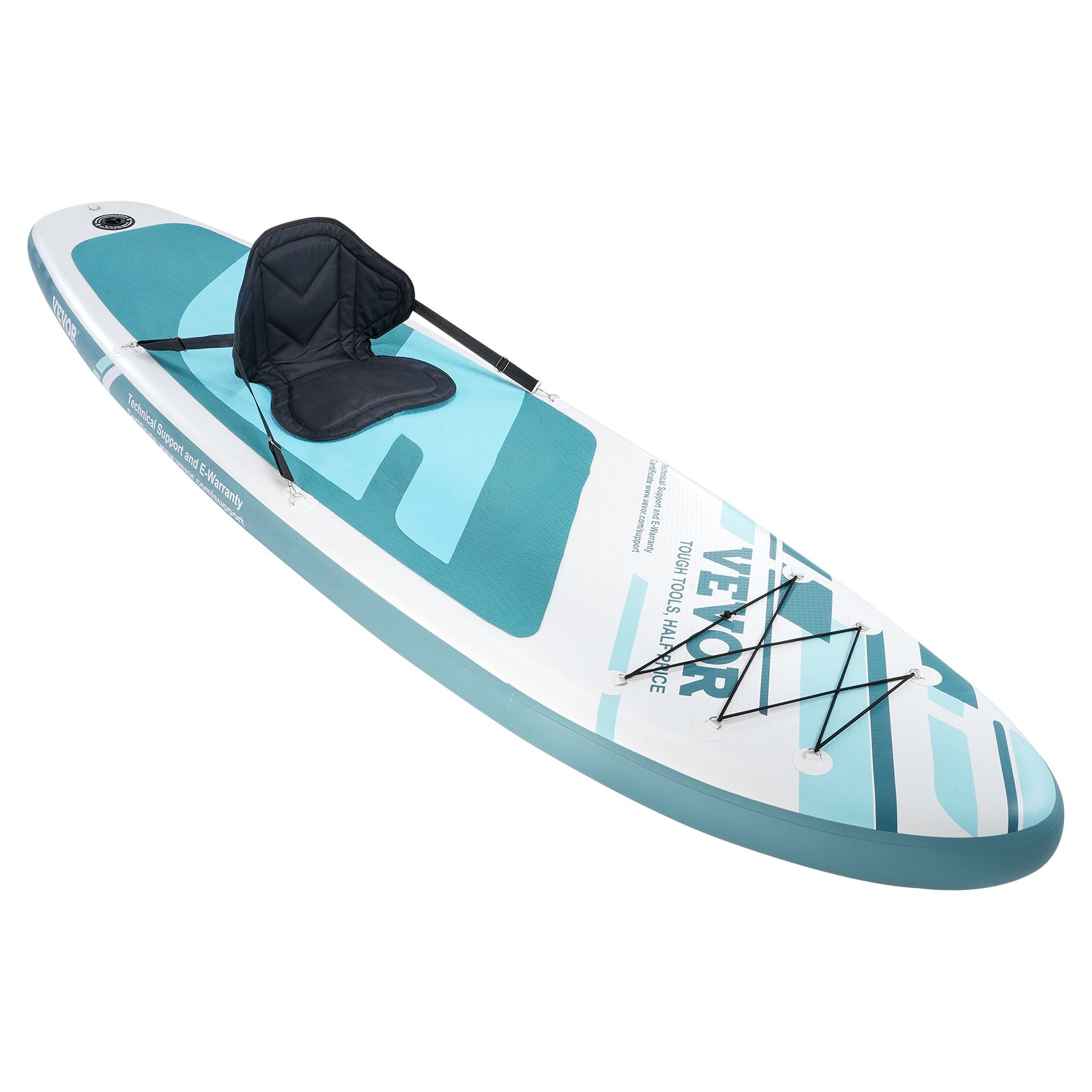 V952-CQJBDZYKDZYKM6UX7V0-202507141825-00 VEVOR Inflatable Stand Up Paddle Board, 152 mm SUP Paddleboard with Removable Kayak Seat, Board Accessories, Pump, Paddle, Fin, Backpack, Ankle Leash, and Repair Kit, for Youth & Adults - Image 1
