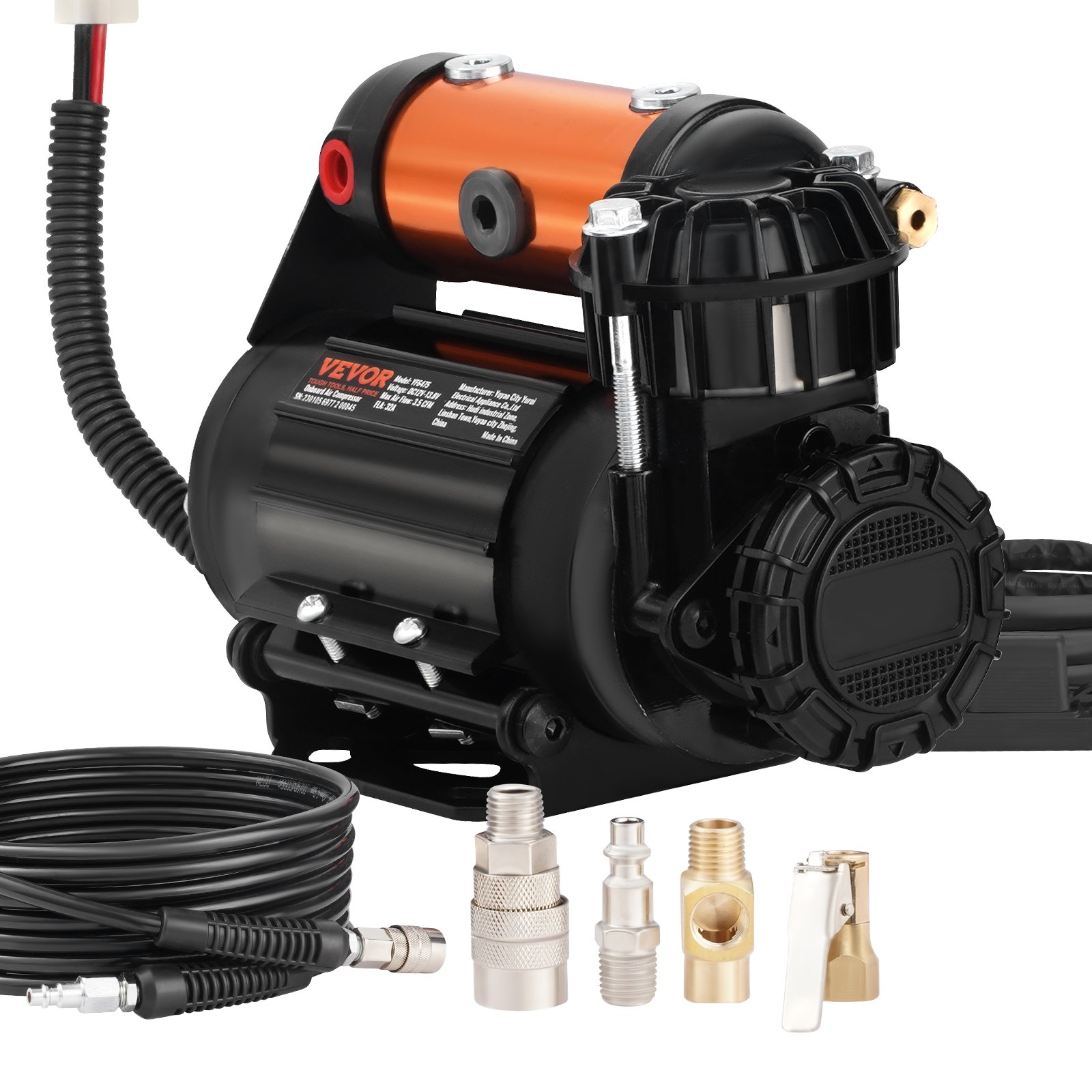 V952-CZKQYSJZLDYBDHPZBV9-202508011953-00 VEVOR Onboard Air Compressor Kit 150PSI Offroad Air Compressor Portable Tire Inflator Heavy Duty 3.5CFM Air Pump for Jeep SUV 4x4 Vehicle Compatibility with Air tools, Air horns, Lockers - Image 1